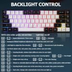 Guiheng Wired Portable 60% Mechanical Gaming Keyboard,RGB LED Backlit Compact 68 Keys Mini Wired Office Keyboard with Red Switch for Windows Laptop PC Mac - White - Image 5