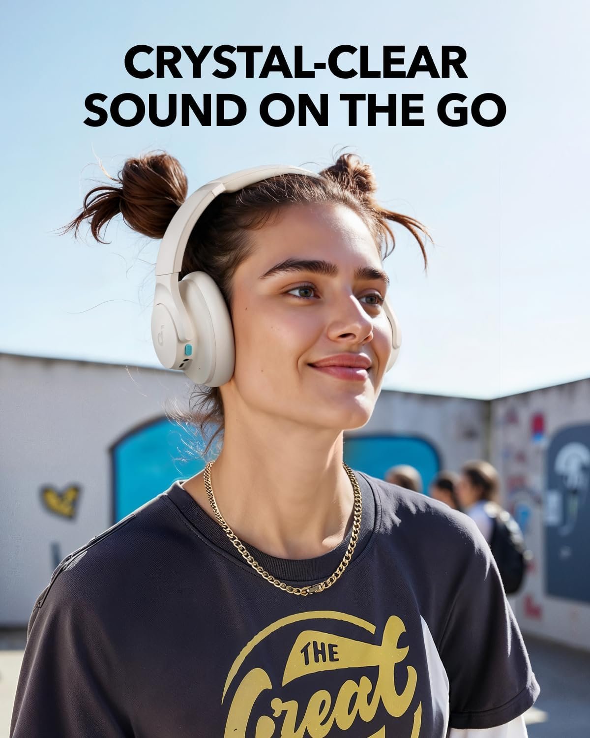 Soundcore Q11i Wireless Over-Ear Bluetooth Headphones by Anker, Deep Bass, 60H Playtime, Hi-Res Audio, Detachable Ear Cushions, Multipoint Connection - Image 3