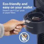 Hamilton Beach The Scoop Single Serve Coffee Maker & Fast Grounds Brewer for 8-14oz. Cups, Brews in Minutes, Black (47620), Next Gen - Image 4