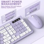 Wireless Keyboard and Mouse Combo, Full-Sized Wireless Keyboard and Adjustable DPI Mouse, 2.4GHz USB Receiver, Silent Keyboard and Mouse for PC, Windows, MAC, Desktop, Laptop(Purple) - Image 5