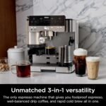 Ninja R-ES601 Luxe Café Premier Series Espresso Machine, Drip Coffee, Cold Brew, Grinder, Tamper, Frother, Silver (Renewed) - Image 3