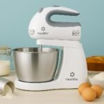 3.2 Quarts Stand Mixer - 5-Speed Electric Powerful Stand Mixer, White, with Stainless Steel Bowl, Dough Hooks, Beaters, - Image 4