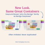 Bentgo Easyboxes - Original Stackable Lunch Boxes - Reusable 3-Compartment Food Containers for Kids and Adults - Bento Lunch Box for Meal Prep, School, & Work - BPA Free, Set of 4 (Brights) - Image 4