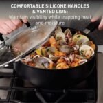 T-Fal Ultimate Hard Anodized Nonstick Fry Pan With Lid 12 Inch, Oven Broiler Safe 400F, Lid Safe 350F, Cookware, Pots and Pans, Kitchen Frying Pans, Skillets, Home, Dishwasher Safe, Black - Image 5
