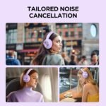 Noise Cancelling Headphones: Wireless Over Ear Bluetooth Headphones with 130H Playtime - Hi-Res Sound Custom EQ via App Deep Bass Comfort Fit Ear Cups for Travel Home Office - Image 4