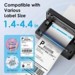 Shipping Thermal Label Printer, 4x6 Portable Label Printer, Bluetooth Label Maker for Small Business, Support iPhone,Android,Windows,Mac,Chromebook,Works with USPS, Ebay,Shopify&More, Black - Image 4