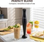 Elite Gourmet EHB2425B Electric Immersion, Mixer, Chopper, 1-Touch Control Hand Blender, 150 Watts, Black - Image 3