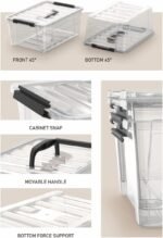 WYT Clear Storage Latch Bins, 6-Pack Storage Organizer Box with Handle and Lids, 5-Litre - Image 4