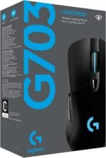 Logitech G703 Lightspeed Wireless Gaming Mouse W/Hero 25K Sensor, PowerPlay Compatible, Lightsync RGB, Lightweight 95G+10G Optional, 100-25, 600 DPI, Rubber Side Grips - Black - Image 5