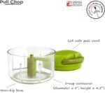 Kuhn Rikon Pull Chop Chopper/Manual Food Processor with Cord Mechanism, Green, 2-Cup - Image 3