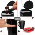Moss & Stone Mini Drip Coffee Maker with Mug, Small Coffee Pot With Coffee Cup, One Cup Coffee Maker (1 Drip & 4oz Mug) - Image 4
