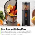 Hurom H400 Cold Press Juicer Machine, Award Winning Masticating Slow Juicer, Easy to Clean, Strainer & Hands Free with Self Feeding, Wide Mouth Hopper, Easy Assembly (White) - Image 5