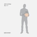 Epicurean All-In-One Cutting Board with Non-Slip Feet and Juice Groove, 10" × 7", Natural/Black - Image 3