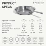 Made In Cookware - 3-Piece (Includes 8",10",12") Stainless Frying Pan Set - 5 Ply Stainless Clad - Professional Cookware - Crafted in Italy - Induction Compatible - Image 5