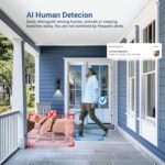 Video Doorbell Camera, 1080p, 2-Way Audio, Night Vision, AI Human Detection, Cloud Storage, Battery Powered, 2.4G Wi-Fi, Doorbell Receiver - Image 5