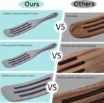Tongjude Silicone Spurtle Set, Silicone Spatula Set, Heat Resistant Cooking Utensil for Nonstick Cookware, Serving，Baking, Whisking, Smashing, Scooping, Spreading, 4 Piece - Image 3