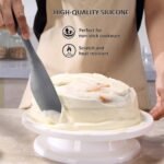 Tongjude Silicone Spurtle Set, Silicone Spatula Set, Heat Resistant Cooking Utensil for Nonstick Cookware, Serving，Baking, Whisking, Smashing, Scooping, Spreading, 4 Piece - Image 4