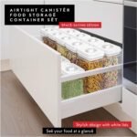 DWËLLZA KITCHEN Airtight Food Storage Containers – 4 Piece set Air Tight Pantry Storage Containers Clear Kitchen Organization and Storage Set BPA-Free - Keeps your Food Fresh & Dry - Image 4