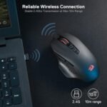 Redragon M656 Gainer Wireless Gaming Mouse, 4000 DPI 2.4Ghz Wireless Mouse w/ 5 DPI Levels, 7 Macro Buttons, Red LED Backlit & Pro Software/Drive Supported, for PC/Mac/Laptop - Image 4