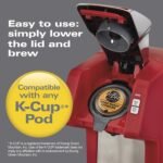 Hamilton Beach 49945 FlexBrew Single-Serve Coffee Maker Compatible with Pod Packs and Grounds, 1 Cup, Red - Image 3