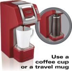 Hamilton Beach 49945 FlexBrew Single-Serve Coffee Maker Compatible with Pod Packs and Grounds, 1 Cup, Red - Image 5