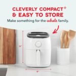 Dash Tasti-Crisp™ Air Fryer - AirCrisp® Technology - Compact Design with Adjustable Temperature Control - Nonstick Fry Basket & Auto Shut-Off Feature - 2.6 Quarts - White - Image 4