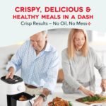 Dash Tasti-Crisp™ Air Fryer - AirCrisp® Technology - Compact Design with Adjustable Temperature Control - Nonstick Fry Basket & Auto Shut-Off Feature - 2.6 Quarts - White - Image 5