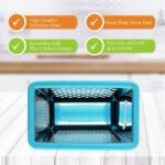 Spring Chef Professional 10" Stainless Steel Parmesan Cheese Grater with Handle, 4 Sided Handheld Box Grater, Kitchen Food Shredder for Potato, Cheese, Ginger, Veggie - Aqua Sky - Image 5