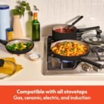 bella 21 Piece Kitchen Set with EverGood™ Ceramic Nonstick Coating​, Dishwasher & Oven Safe, All Stovetops Compatible, Tempered Glass Lids & Cool Touch Handles, Black - Image 6