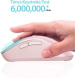 memzuoix 2.4G Wireless Mouse, 1400 DPI Mobile Optical Cordless Mouse with USB Receiver, Portable Computer Mice for Laptop, PC, Desktop, MacBook, 5 Buttons (Pink) - Image 3