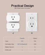 TREATLIFE 4 Pack Smart Plugs That Work with Alexa and Google Home, 7 Day Heavy Duty Programmable Timer, 1800W 15A WiFi Smart Outlet, Child Lock, Vacation Mode, Reliable WiFi Connection - Image 4