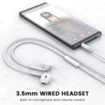 MOSWAG Wired Earbuds with Microphone, 3.5mm Jack in Ear Headphones with Microphone Suitable for Smartphones, Computers, Laptops, IPads, MP3 Players, Etc - Image 3