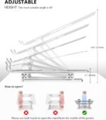 BoYata Laptop Stand, Adjustable Multi-Angle Laptop Holder, Compatible for Laptops up to 17 inches, Sturdy Aluminum & Silicone, Silver - Image 4