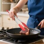 NileHome Tongs for Cooking, Professional Stainless Steel Cooking Tongs – Heat-Resistant for Grilling, BBQ, Serving Salad, Pasta, and Kitchen Use, Dishwasher Safe, Set of 7" 9" 12", Red - Image 6