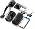 Veise VE06-H Smart Front Door Lock Set, App Control, Keyless Entry Deadbolt with Lever Handle, Electronic Digital Touchscreen Keypad, Auto Lock, Easy Install, Matte Black - Image 4