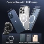 SYNCWIRE MagSafe Car Mount - Flexible Rotation Magnetic Phone Holder for Dash, Strong Magnets, Universal Compatible iPhone, Samsung, Pixel - MagSafe Car Accessories - Image 5