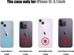 Nvollnoe Compatible with iPhone 15 Case with Card Holder Heavy Duty Protective Dual Layer Shockproof Hidden Card Slot Slim Wallet Phone Cover for Women&Men 6.1 inch(White) - Image 6