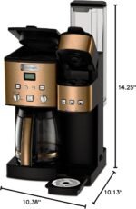 Cuisinart Single Serve + 12 Cup Coffee Maker, Offers 3-Sizes: 6-Ounces, 8-Ounces and 10-Ounces, Stainless Steel, SS-15CP, Copper - Image 4