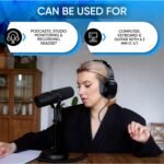 Philips Over Ear Wired Stereo Headphones for Podcasts, Studio Monitoring and Recording Headset for Computer, Keyboard and Guitar with 6.3 mm (1/4") Add On Adapter - Image 4