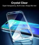 TORRAS Crystal Clear for iPhone 16 Pro Case, Ultra-Thin, Non-Yellowing, Military Protection, Slim Fit Silicone TPU Cover for iPhone 16 Pro Phone Case, Soft, Clear, 6.3 inch - Image 3