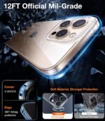 TORRAS Crystal Clear for iPhone 16 Pro Case, Ultra-Thin, Non-Yellowing, Military Protection, Slim Fit Silicone TPU Cover for iPhone 16 Pro Phone Case, Soft, Clear, 6.3 inch - Image 4