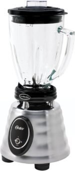 Oster Classic Series Heritage Blender with 6-Cup Glass Jar, 1000W Power, Stainless Steel Countertop Kitchen Blender - Image 3