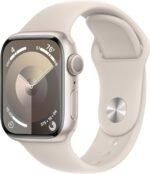 Apple Watch Series 7 (GPS + Cellular, 41mm) Starlight Aluminum Case with Starlight Sport Band, Regular (Renewed) - Image 3
