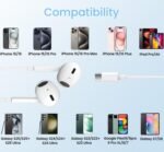 2 Pack USB C Headphones for iPhone 15, Wired in-Ear Earphones Type C Earbuds with Mic & Volume Control Compatible with iPhone 17/Air/16/15 Pro/Pro Max, iPad Pro, Most USB C Jack Device - Image 5