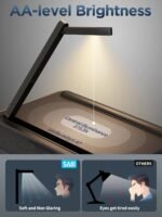 SAIJI Lap Desk with LED Light, Portable Laptop Tray with Cushion - Fits Up to 17" Laptops & MacBook, Lap Table Stand for Bed and Couch, Lap Desk for Writing and Reading - Image 3