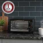 OVENTE 8L Countertop Toaster Oven with 60-Minute Timer, Adjustable Temperature Control, Easy-to-Clean Baking Pan, 750W Compact Mini for Pizza, Toast, Bake, and Broil, Black TO2808B - Image 7