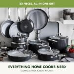 GreenPan 22 Piece Valencia Pro Ceramic Nonstick Cookware Set, PFAS-Free, Induction Ready, Hard Anodized Pots & Pans with Lids, Compatible on All Cooktops, Dishwasher & Oven Safe, Gray - Image 3