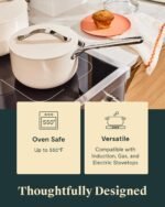 Caraway Nonstick Ceramic Sauce Pan with Lid (1.75 qt) - Non Toxic, PTFE & PFOA Free - Oven Safe & Compatible with All Stovetops (Gas, Electric & Induction) - Cream - Image 5
