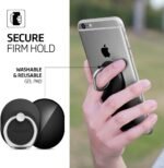 Spigen Style Ring Cell Phone Ring Phone Grip/Stand/Holder for All Phones and Tablets - Black - Image 3