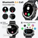 Smart Watch, 2025 AMOLED 3D 1.43" Smartwatch for Men Women (Answer/Make Call), 60 Days/Flashlight/130+ Sports, Heart Rate/Sleep Monitor, IP68 Waterproof Fitness Activity Tracker Android iOS - Image 4